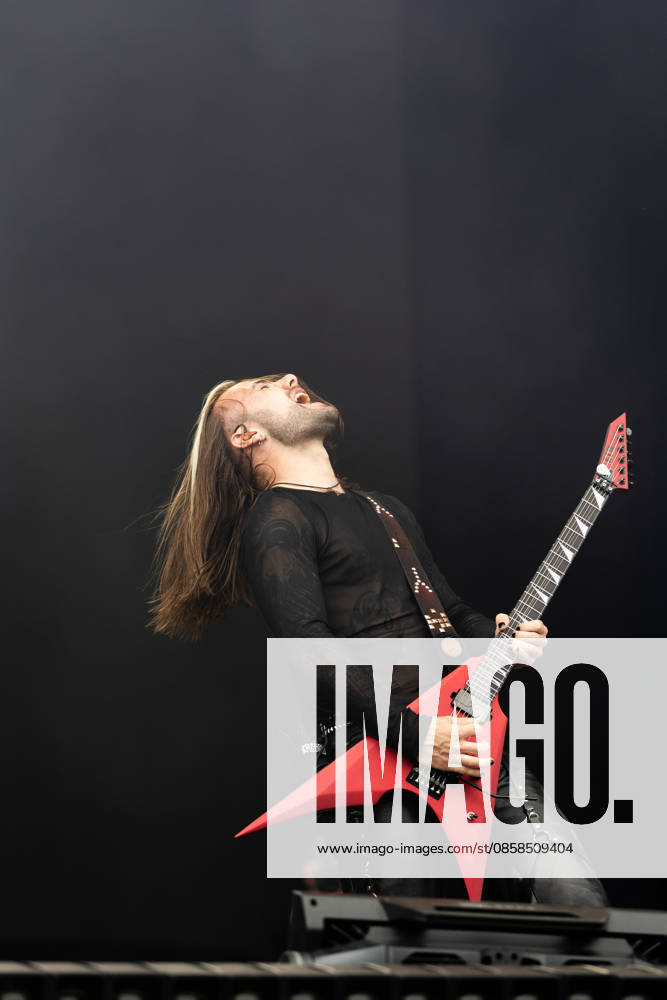 Yannick Lehmann guitar during the performance of the Swiss metal band Paleface Swiss as part of the Rock am Ring 2026 festival at the Nürburgring Nürburg Rock am Ring Rheinland Pfalz Germany