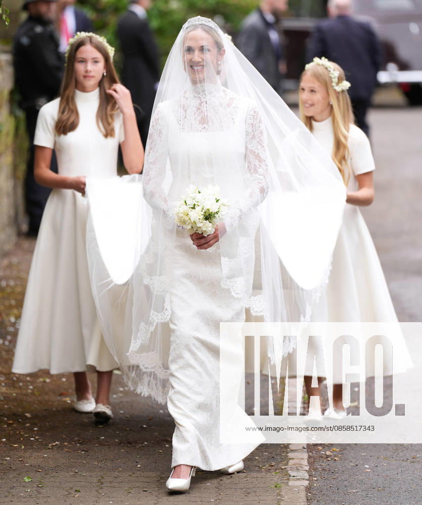 The Wedding of Harriet Sperling to Peter Phillips Harriet Sperling, together with bridesmaids Georgina Sperling, Savannah Phillips and Isla Phillips arrives for her wedding to Peter Phillips at All Saints Church, Kemble, Gloucestershire, UK, on the 6th June 2026. Picture by James Whatling Kemble All Saints Church Gloucestershire United Kingdom WHA-0825