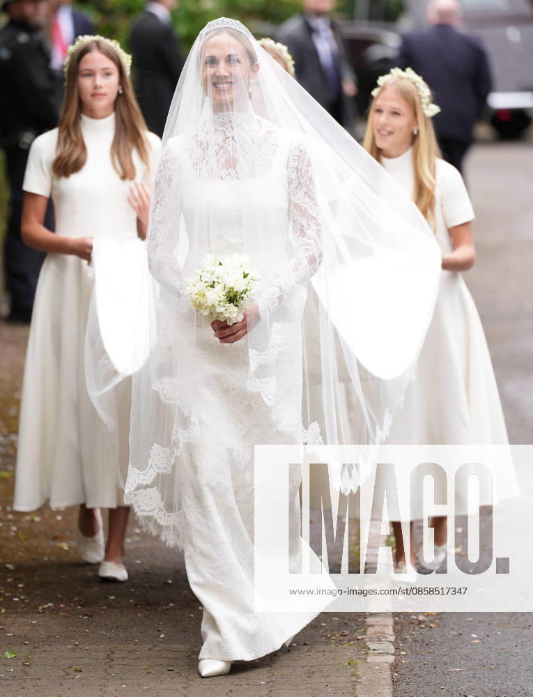 The Wedding of Harriet Sperling to Peter Phillips Harriet Sperling, together with bridesmaids Georgina Sperling, Savannah Phillips and Isla Phillips arrives for her wedding to Peter Phillips at All Saints Church, Kemble, Gloucestershire, UK, on the 6th June 2026. Picture by James Whatling Kemble All Saints Church Gloucestershire United Kingdom WHA-0825