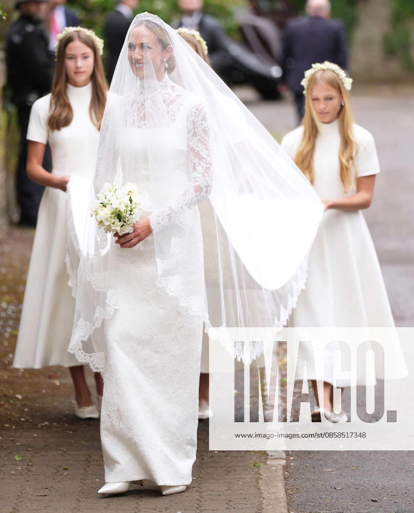 The Wedding of Harriet Sperling to Peter Phillips Harriet Sperling, together with bridesmaids Georgina Sperling, Savannah Phillips and Isla Phillips arrives for her wedding to Peter Phillips at All Saints Church, Kemble, Gloucestershire, UK, on the 6th June 2026. Picture by James Whatling Kemble All Saints Church Gloucestershire United Kingdom WHA-0825