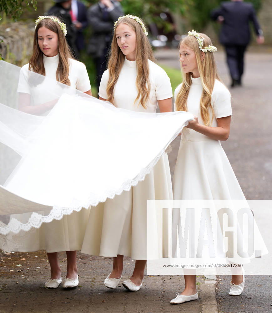 The Wedding of Harriet Sperling to Peter Phillips Georgina Sperling, Savannah Phillips and Isla Phillips attend the Wedding of Harriet Sperling to Peter Phillips at All Saints Church, Kemble, Gloucestershire, UK, on the 6th June 2026. Picture by James Whatling Kemble All Saints Church Gloucestershire United Kingdom WHA-0825