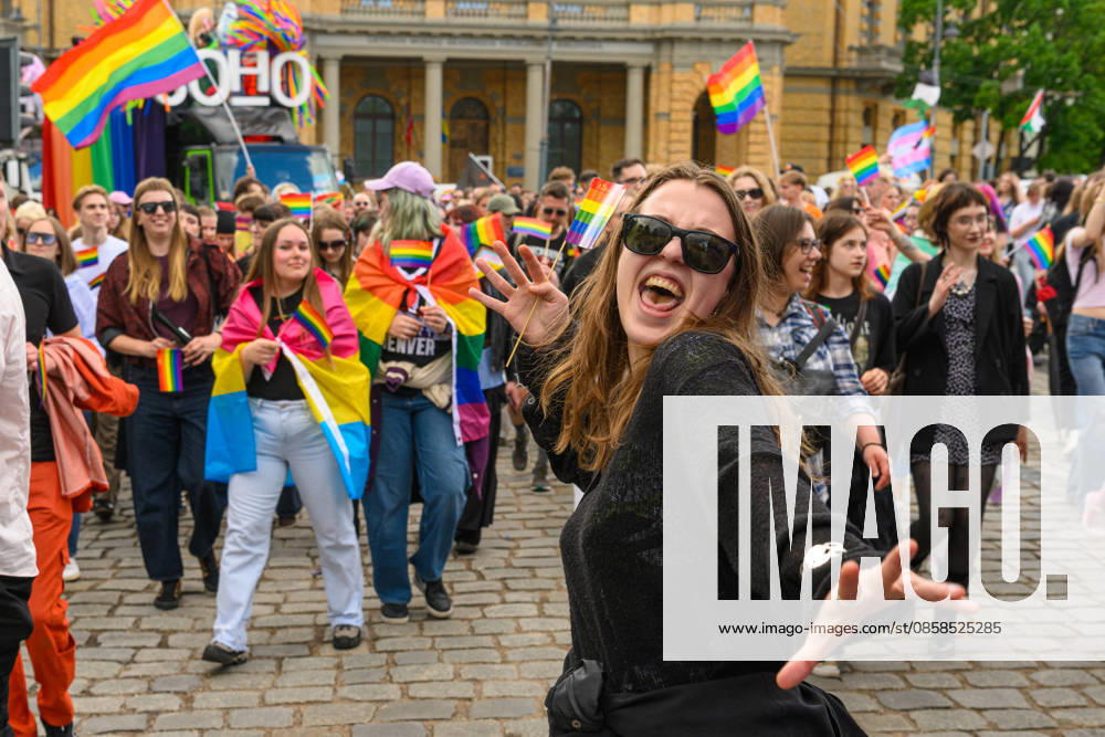 People take part during the pride parade. Vilnius on June 6 marked Lithuanian Pride 2026 with a march for equality, drawing thousands to the city center in a public show of visibility, solidarity, and support for LGBTQ+ rights. Vilnius Lithuania - ZUMAs197 20260606_aaa_s197_182