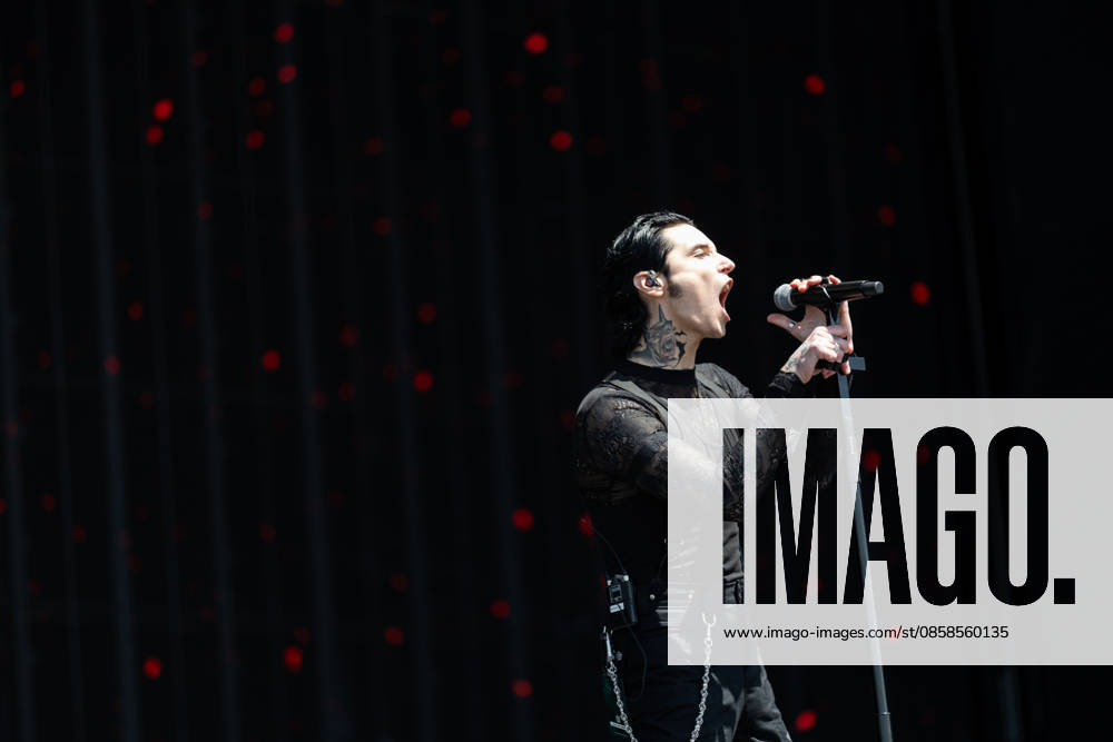 Andy Biersack singing during the performance of the US rock band Black Veil Brides as part of the Rock am Ring 2026 festival at the Nürburgring Nürburg Rock am Ring Rheinland Pfalz Germany