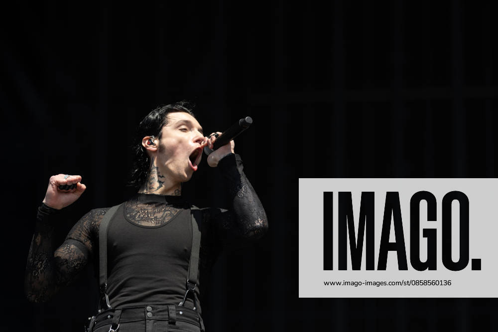 Andy Biersack singing during the performance of the US rock band Black Veil Brides as part of the Rock am Ring 2026 festival at the Nürburgring Nürburg Rock am Ring Rheinland Pfalz Germany