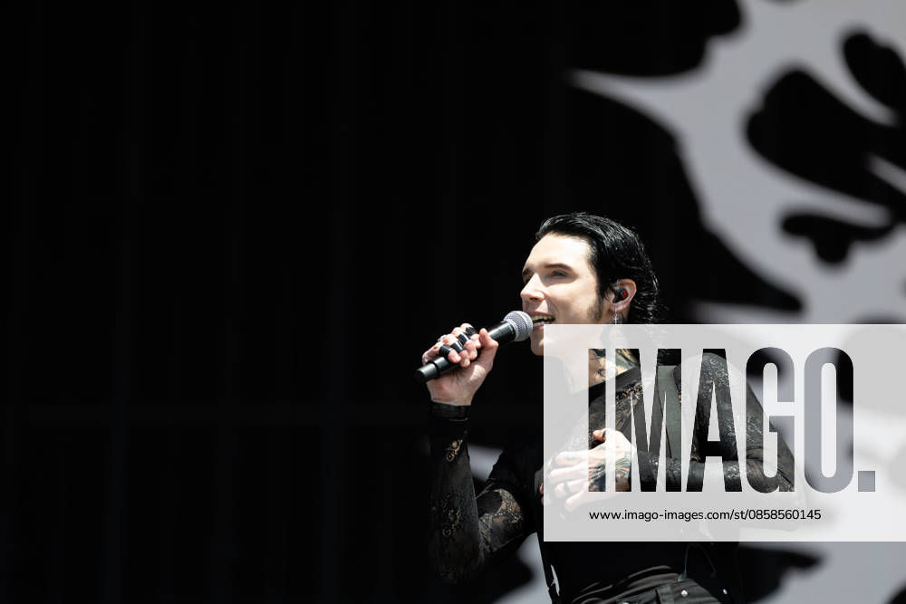 Andy Biersack singing during the performance of the US rock band Black Veil Brides as part of the Rock am Ring 2026 festival at the Nürburgring Nürburg Rock am Ring Rheinland Pfalz Germany