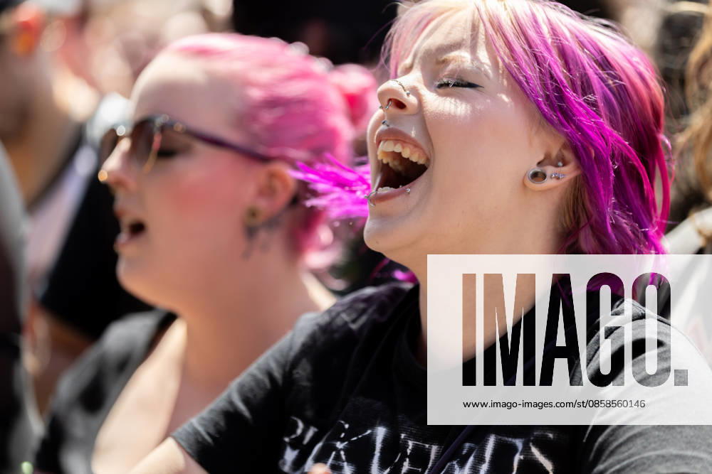 A fan during the performance of the US rock band Black Veil Brides as part of the Rock am Ring 2026 festival at the Nürburgring Nürburg Rock am Ring Rheinland Pfalz Germany