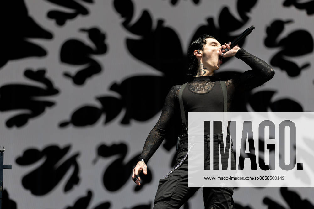 Andy Biersack singing during the performance of the US rock band Black Veil Brides as part of the Rock am Ring 2026 festival at the Nürburgring Nürburg Rock am Ring Rheinland Pfalz Germany
