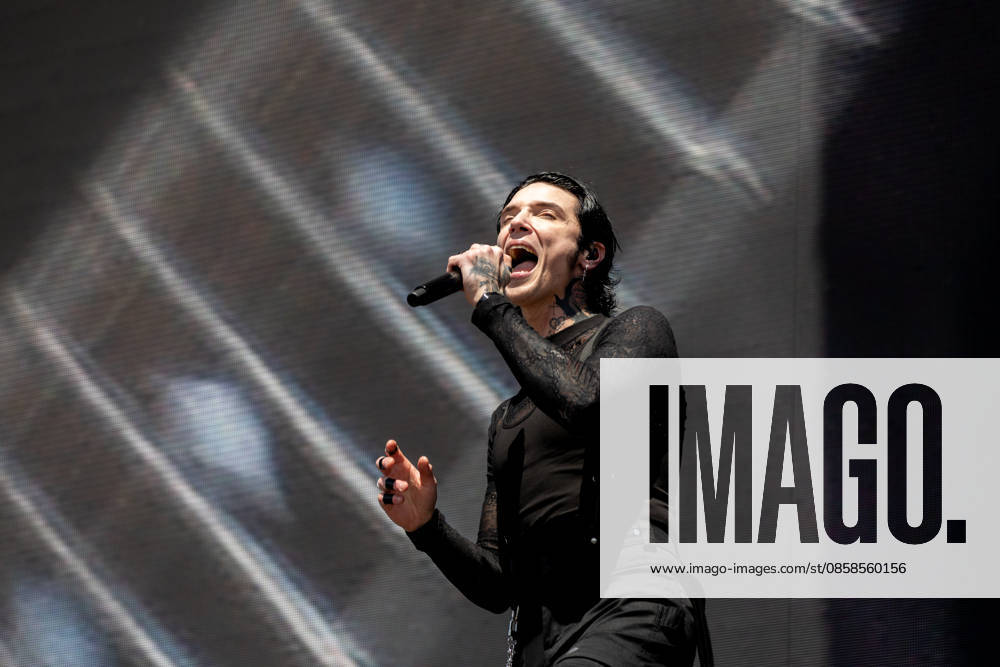 Andy Biersack singing during the performance of the US rock band Black Veil Brides as part of the Rock am Ring 2026 festival at the Nürburgring Nürburg Rock am Ring Rheinland Pfalz Germany