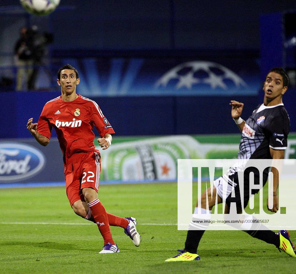 FUSSBALL - CL, Zagreb vs Madrid ZAGREB,KROATIEN,14.SEP.11 - FUSSBALL - UEFA Champions League, Gruppenphase, Dinamo Zagreb vs Real Madrid. Bild zeigt Angel Di Maria (Madrid) und Luis Ibanez (Zagreb).