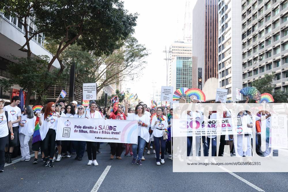 30th edition of the Sao Paulo LGBT+ Pride Parade 30th edition of the Sao Paulo LGBT+ Pride Parade. With the theme The street calls, the ballot box confirms, the event celebrates three decades of mobilization of the LGBTQIAPN+ community, on Paulista Avenue, in the central region of Sao Paulo, this Sunday, June 7, 2026. SAO PAULO SP BRAZIL