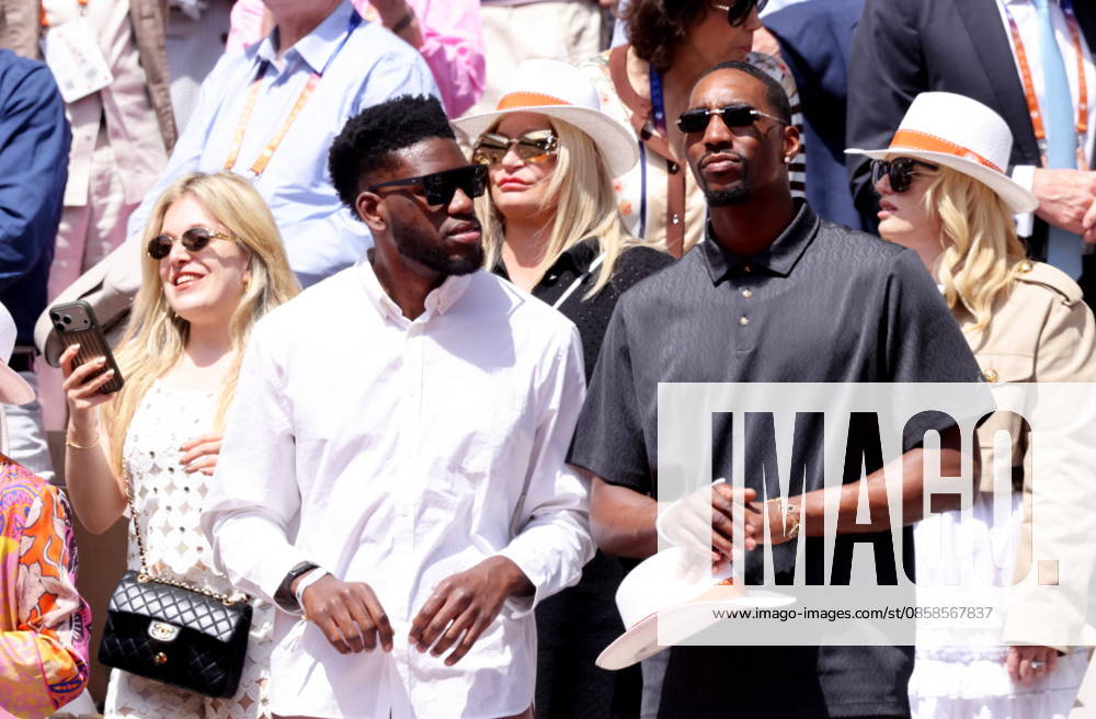 Bam Adebayo Celebrities in the stands at the mens final of the French Open at Roland Garros 2026 on June 7, 2026 Jacovides Moreau Bestimage Celebrities in the stands at the mens final of the French Open at Roland Garros 2026 on June 7, 2026 Paris France