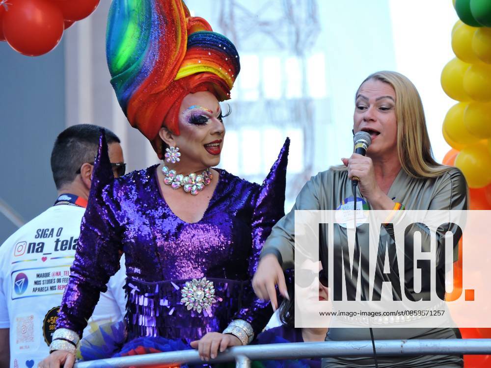 30th LGBT+ Pride Parade in Sao Paulo Sao Paulo (SP), 07 06 2026 Culture Shows Parades Movement of participants, children, activists, drag queens, transvestites and tourists on Avenida Paulista during the 30th Sao Paulo LGBT+ Pride Parade, held this Sunday (7). The event features shows by Gloria Groove, Pabllo Vittar, Melody and other artists who perform in defense of diversity, the rights of the LGBT+ population and political participation, with the gathering in front of MASP and a parade of floats along Avenida Paulista and Consolacao.(Foto: Leandro Chemalle Thenews2 imago images) 30th LGBT+ Pride Parade in Sao Paulo