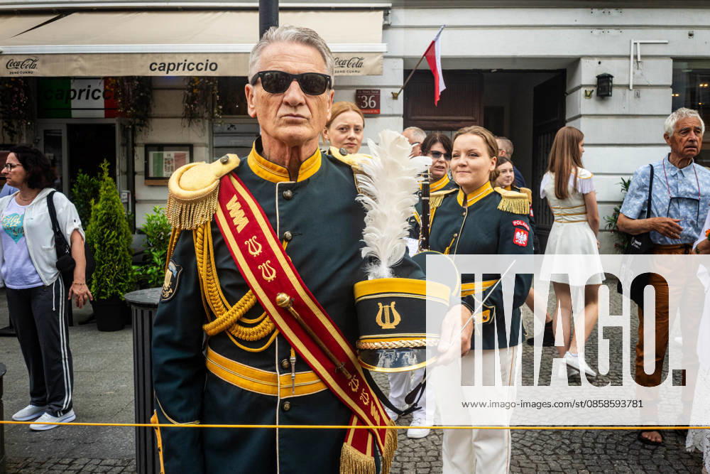A musician of a marching band is seen before the parade begins. Varsovians took to the streets to enjoy the 5th annual parade of the Mermaids. Celebrating the mermaid, the symbol of the city, the Warsaw districts came together to create a colourful procession of mermaids, bands, acrobats, dancers, and other performers, which moves from the Charles De Gaulle roundabout along the Royal Route to Castle Square. Warsaw Poland - ZUMAs197 20260606_aaa_s197_1100