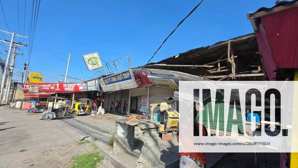 (260608) -- MANILA, June 8, 2026 -- This photo taken on June 8, 2026 shows damaged shops after a 7.8 magnitude earthquake, in General Santos City, the Philippines. At least one person was killed and four others were injured following earthquakes that struck the Philippines, according to local media reports on Monday. The Philippine Institute of Volcanology and Seismology said a magnitude 7.8 offshore earthquake hit waters in the southern Philippines on Monday morning, and warned of a tsunami. (SpotNews) PHILIPPINES-GENERAL SANTOS CITY-EARTHQUAKE-AFTERMATH GuoxYige
