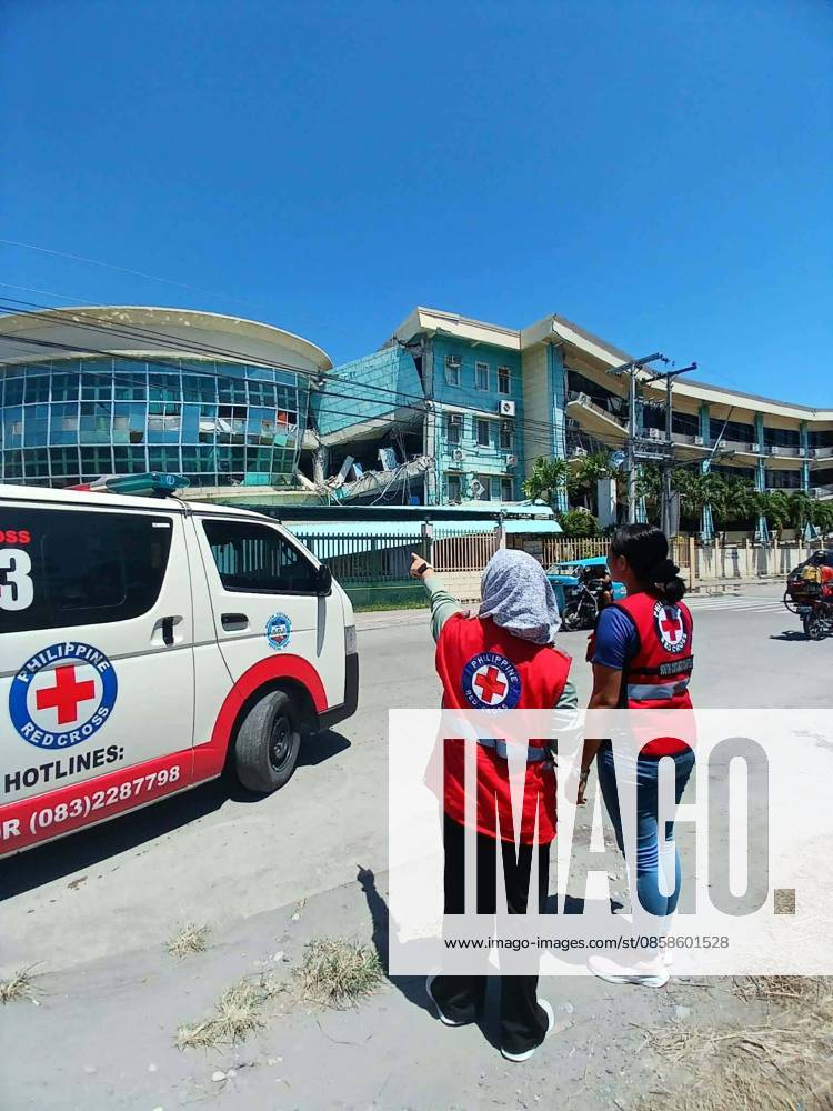 Powerful 8.2-magnitude earthquake strikes Mindanao, Philippines MINDANAO, PHILIPPINES - JUNE 8: (---- - MANDATORY CREDIT - PHILIPPINE RED CROSS HANDOUT - NO MARKETING NO ADVERTISING CAMPAIGNS - DISTRIBUTED AS A SERVICE TO CLIENTS----) Philippine Red Cross personnel inspect a damaged building following a magnitude 8.2 earthquake in Mindanao, Philippines, on June 8, 2026. The powerful earthquake that struck the southern Philippines caused buildings to collapse and prompted tsunami warnings across the region. The German Research Centre for Geosciences (GFZ) said the quake occurred at a depth of 10 kilometers (6.2 miles). Philippine Red Cross Handout Anadolu Mindanao Philippines. Editorial use only. Please get in touch