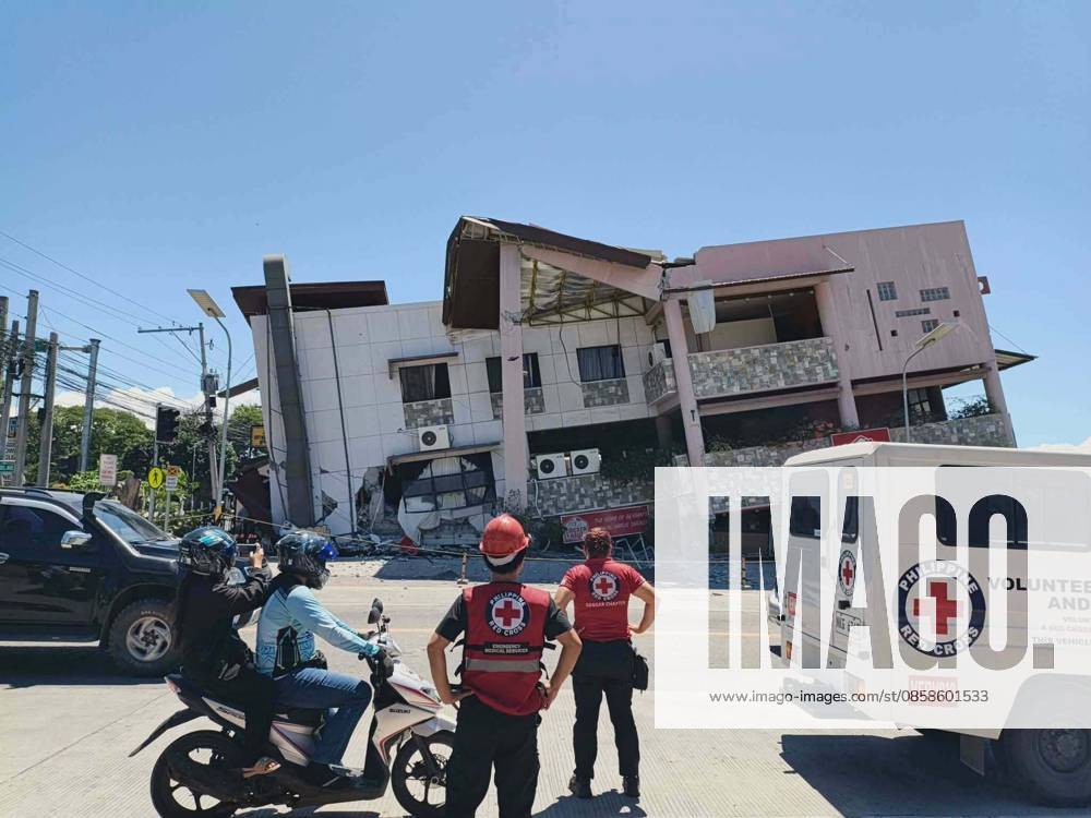 Powerful 8.2-magnitude earthquake strikes Mindanao, Philippines MINDANAO, PHILIPPINES - JUNE 8: (---- - MANDATORY CREDIT - PHILIPPINE RED CROSS HANDOUT - NO MARKETING NO ADVERTISING CAMPAIGNS - DISTRIBUTED AS A SERVICE TO CLIENTS----) Philippine Red Cross personnel assess a damaged building following a magnitude 8.2 earthquake in Mindanao, Philippines, on June 8, 2026. The powerful earthquake that struck the southern Philippines caused buildings to collapse and prompted tsunami warnings across the region. The German Research Centre for Geosciences (GFZ) said the quake occurred at a depth of 10 kilometers (6.2 miles). Philippine Red Cross Handout Anadolu Mindanao Philippines. Editorial use only. Please get in touch