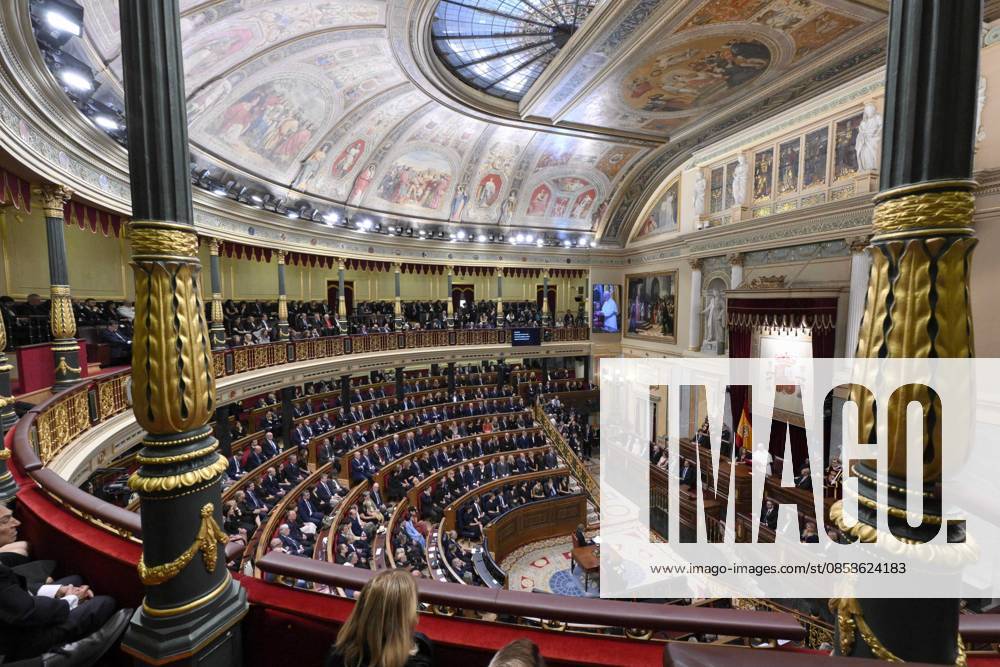SPAIN - POPE LEO XIV DURING A JOINT SESSION OF THE SPANISH PARLAMENT AT THE CONGRESS OF DEPUTIES IN MADRID - 2026 6 8 Spain, Vatican, 2026 6 8 Pope Leo XIV during a joint session of the Spanish Parliament at the Congress of Deputies in Madrid - NO BOOKS