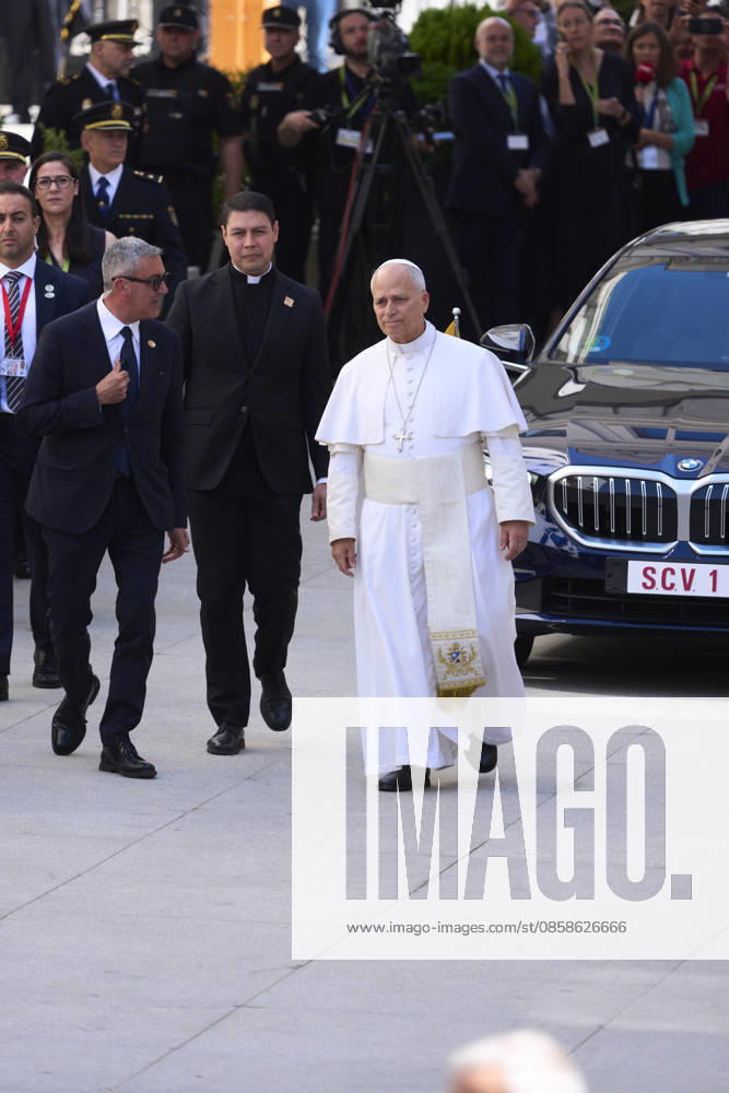 Pope Leo XIV (Papa Leon XVI, Robert Francis Prevost) visits Congress of Deputies on June 8, 2026 in Madrid, Spain Madrid Spain - ZUMAg15_ 20260608_zaf_g15_019