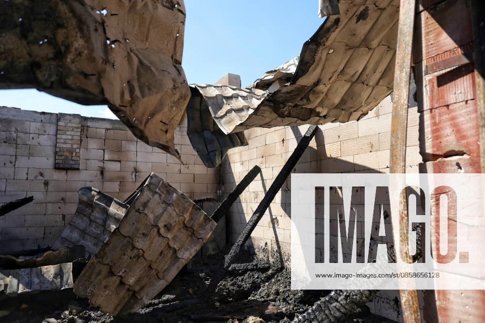 A house is damaged by a Russian drone attack, Oleksandrivka village, Odesa region, Ukraine, June 8, 2026. (Photo by Nina Liashonok Ukrinform) Russian troops attack Odesa and region with drones