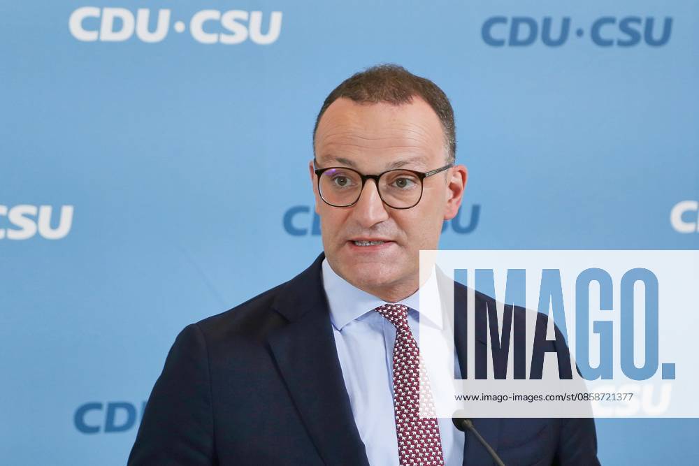German Bundestag Union parliamentary group meeting CSU regional group leader Alexander Hoffmann and parliamentary group leader Jens Spahn CDU