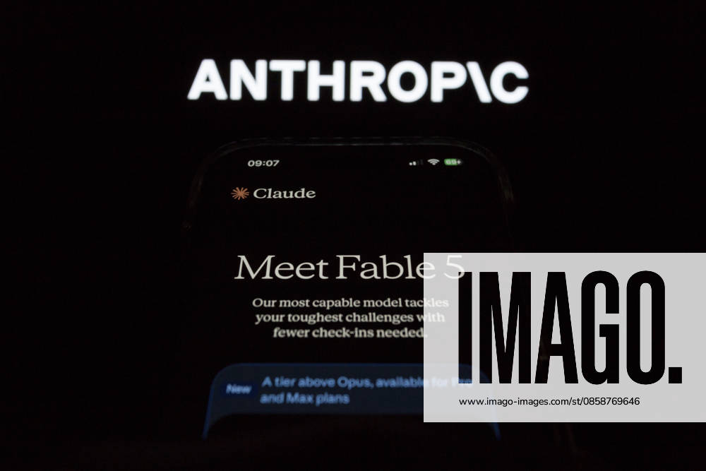 Anthropic on Tuesday introduced Claude Fable 5, as seen featured on its webpage, displayed on a smartphone. Taichung Taiwan - ZUMAc217 20260610_zip_c217_002