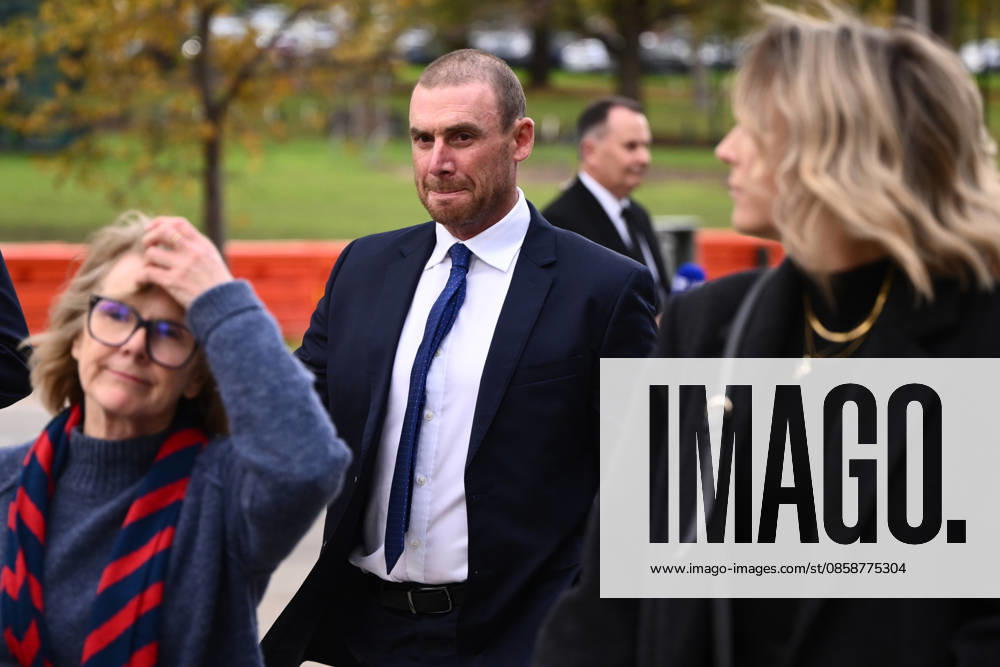 NEALE DANIHER STATE FUNERAL, Fromer Melbourne Demons coach Simon Goodwin arrives ahead of a State Funeral Service for Neale Daniher at the MCG, Melbourne, Wednesday, June 10, 2026. A state funeral will honour the life and extraordinary achievements of AFL great Neale Daniher, whose fight against MND inspired countless Australians. ( NO ARCHIVING MELBOURNE VICTORIA AUSTRALIA