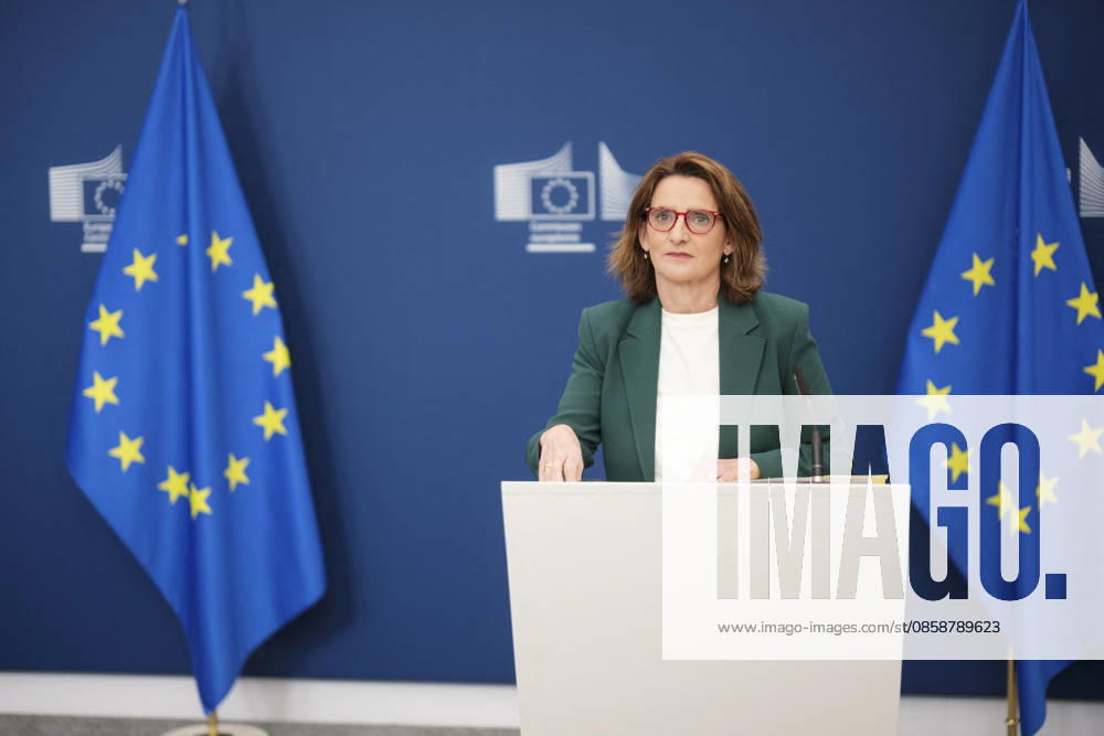 European Commission Imposes Interim Measures on Meta - Brussels Teresa Ribera Rodriguez, European Commissioner for the Green Deal, speaks to the media at the Berlaymont, headquarters of the European Commission in Brussels, Belgium on June 9, 2026, as the EU orders Meta to restore free access to WhatsApp for competing AI assistants, overturning a policy that blocked competition and favored its own service, Meta AI, while a full antitrust investigation into Meta s dominant position continues. Photo by Monasse T ANDBZ ABACAPRESS.COM Brussels Brussels-Capital Belgium