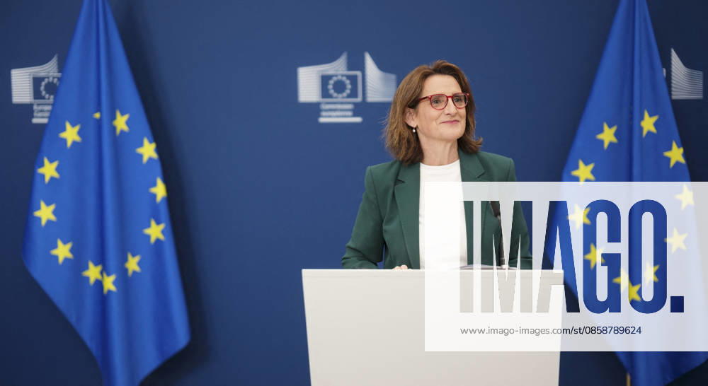 European Commission Imposes Interim Measures on Meta - Brussels Teresa Ribera Rodriguez, European Commissioner for the Green Deal, speaks to the media at the Berlaymont, headquarters of the European Commission in Brussels, Belgium on June 9, 2026, as the EU orders Meta to restore free access to WhatsApp for competing AI assistants, overturning a policy that blocked competition and favored its own service, Meta AI, while a full antitrust investigation into Meta s dominant position continues. Photo by Monasse T ANDBZ ABACAPRESS.COM Brussels Brussels-Capital Belgium