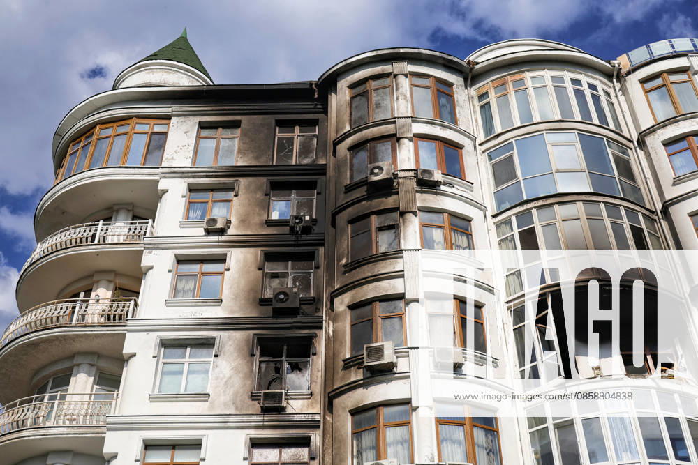 A multi-storey residential building damaged in a Russian drone attack on Odesa, Ukraine, on June 10, 2026. The Russian army attacked the city with strike drones. Residential buildings were damaged in the attack. Three people were injured, including two children (Photo by Nina Liashonok Ukrinform) Russian drone strike damages housing in Odesa