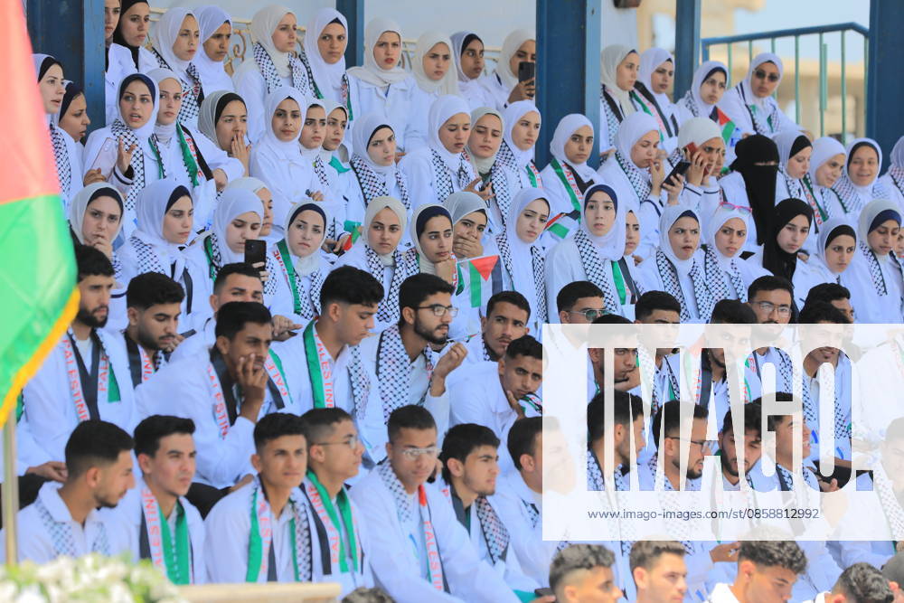 Nursing students hold white coat ceremony amid Gaza ruins Palestinian students from the Faculty of Nursing and Health Sciences at the University College of Applied Sciences take part in a White Coat Ceremony and Nursing Oath event amid the ruins of the college s buildings in Gaza City on June 10, 2026. The ceremony, attended by representatives of international and donor organizations, was held at the site of facilities destroyed during the war and marks the beginning of the students’ practical training in the health sector. Photo by Bilal Osama apaimages Gaza city Gaza Strip Palestinian Territory 100626_Gaza_BO_00(34)