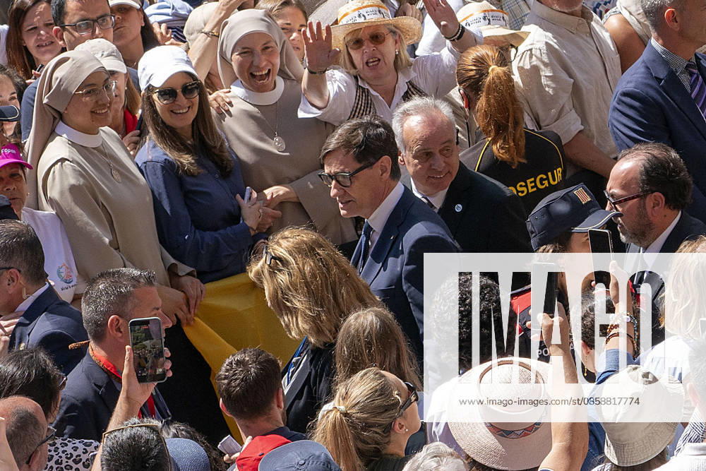 Salvador Illa Arrives At Basilica Of Montserrat - Barcelona Salvador Illa arrives in Montserrat to accompany Pope Leon XIV during his visit to the Basilica of Montserrat in Barcelona, Catalonia, Spain on June 10, 2026. Photo by S.Villarroel ALTERPHOTOS ABACAPRESS.COM Barcelona Spain
