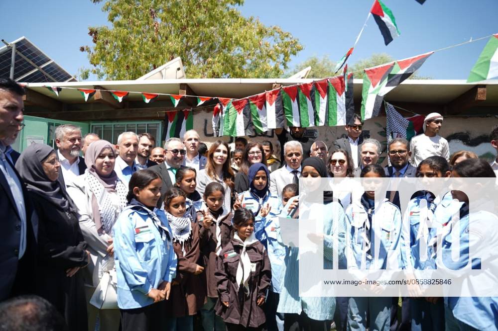 Diplomats visit Khan al-Ahmar amid concerns over displacement Arab and foreign ambassadors and consuls accredited to the State of Palestine, accompanied by Palestinian ministers, visit the village of Khan al-Ahmar, east of Jerusalem, on June 10, 2026, during a field tour organized by the Palestinian government to assess the conditions of residents facing the threat of displacement. Photo by Prime Minister Office apaimages Ramallah West Bank Palestinian Territory 100626_Jerusalem_PMO_00(9).jpeg
