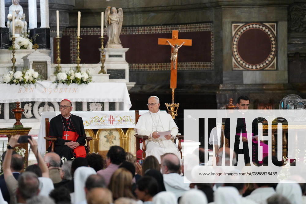 Pope Leo XIV meets with the realities of diocesan charity and assistance in the Raval Pope Leo XIV c together with the Archbishop of Barcelona, Juan José Omella i , holds an ecclesial meeting with the entities of charity and diocesan assistance in the Church of St. Augustine, located in the neighborhood of El Raval, on June 10, 2026, in Barcelona, Catalunya Espana This social event serves as a platform to deliver a speech in support of vulnerable groups and to support the humanitarian work carried out by organizations such as Caritas and various grassroots religious communities with people at risk of exclusion The meeting brings together representatives of some 90 institutions 10 JUNE 2026 POOL POPE LEÓN XIV BARCELONA EL RAVAL CARIDAD SAN