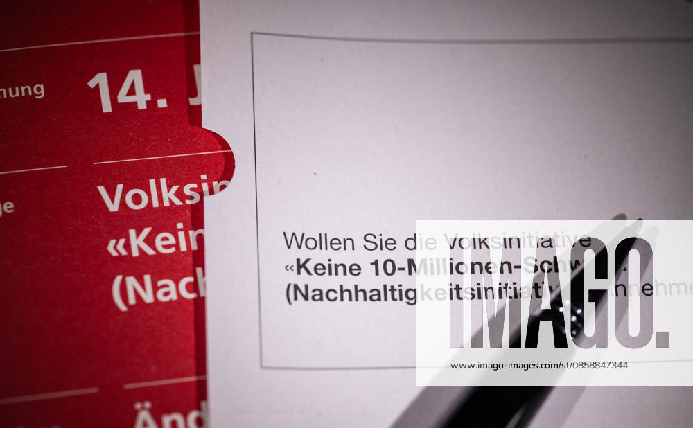 Federal referendum on June 14, 2026 Voting documents in Switzer Rafz, Switzerland, 4th Jun 2026 Voting materials for the Swiss referendum of June 14, 2026, including ballot papers and voting booklet for the initiative No 10 million Switzerland sustainability initiative, as well as for the amendment of the Civil Service Act