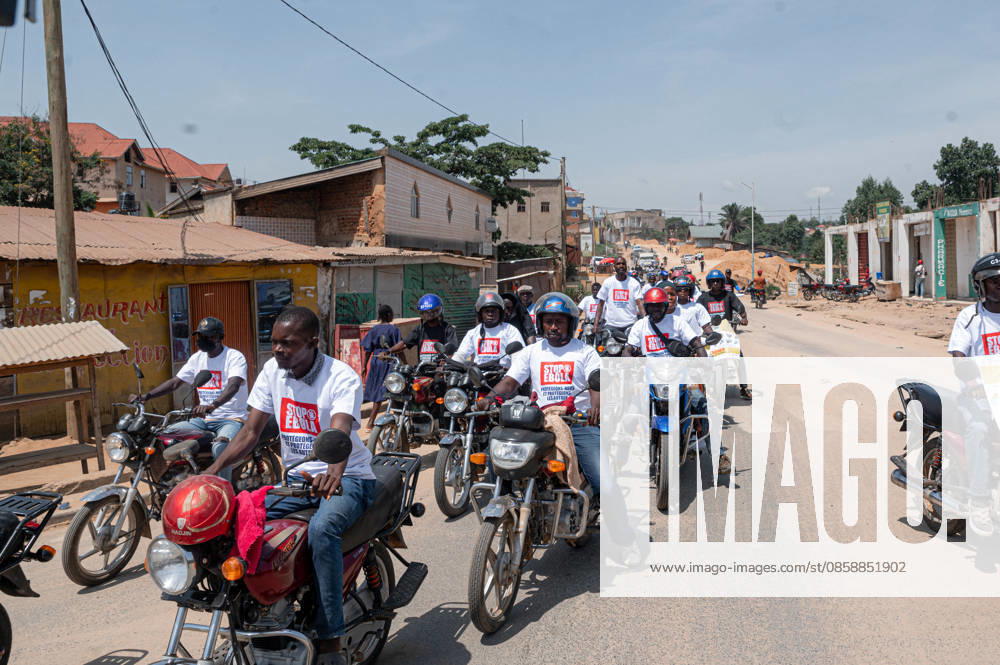 Demokratik Kongo Cumhuriyeti nde, Ebola salginina karsi farkindalik konvoyu BUNIA, DEMOCRATIC REPUBLIC OF THE CONGO - JUNE 10: Motorcycle riders take part in an awareness convoy organized by the World Health Organization (WHO) to educate the public about the Ebola virus in Bunia, Ituri province, Democratic Republic of the Congo, on June 10, 2026. Wearing t-shirts that read Stop Ebola in English and carrying banners with preventive health measures, the Congolese riders paraded through the city streets to raise community awareness amidst a recent outbreak of the Ebola strain. Stringer Anadolu Bunia Democratic Republic of the Congo. Editorial use only. Please get in touch for any other usage.