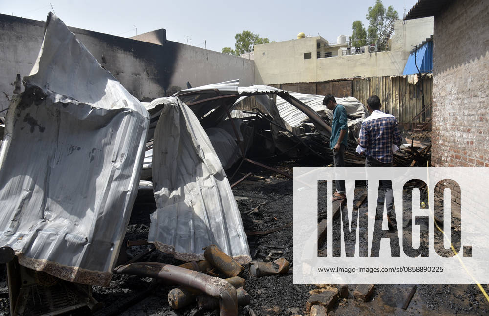 A view of the S.S. Furniture Sofa Home factory after a fire that reportedly broke out due to a short circuit in the Sahibabad Industrial Area, on June 10, 2026 in Ghaziabad, India. The blaze gutted furniture stored in the factory and destroyed a car and a motorcycle. (Photo by Sakib Ali Hindustan Times ) Massive Fire Engulfed Furniture Factory In Ghaziabad’s Sahibabad Village