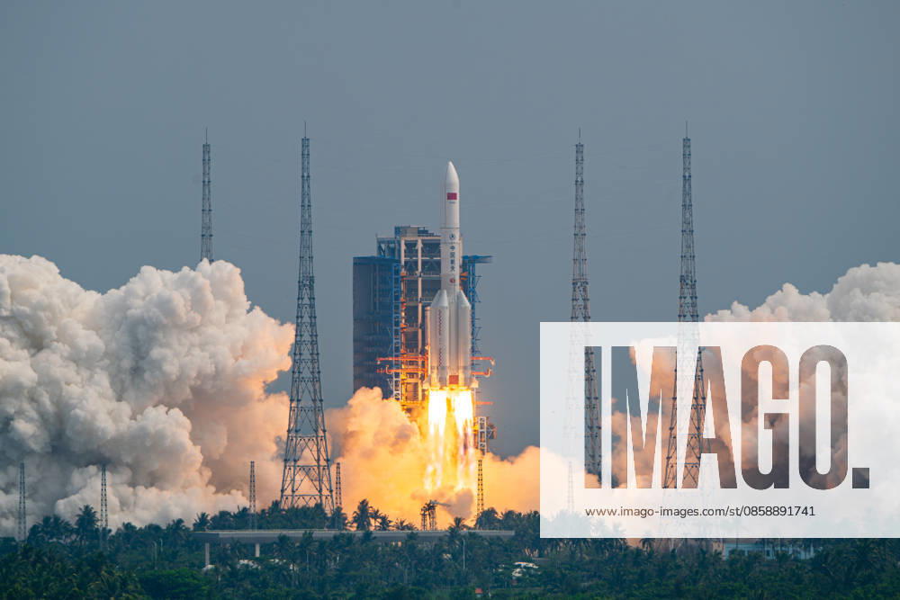 A Long March-5 rocket carrying a new communication technology test satellite blasts off from the Wenchang Space Launch Site on June 11, 2026 in Wenchang, Hainan Province of China. This satellite will be mainly used to carry out multi-band and high-speed communication technology validation tests.