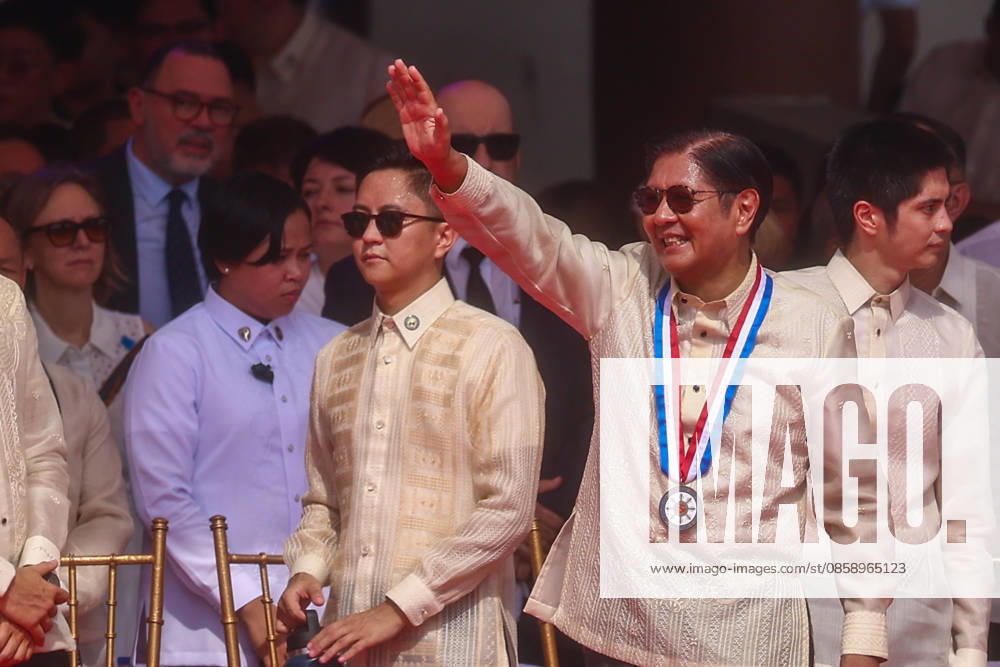 Philippines holds military parade to mark 128th Independence Day MANILA, PHILIPPINES - JUNE 12: Philippine President Ferdinand Bongbong Romualdez Marcos reacts, during a ceremony marking the 128th anniversary of Independence Day, in Manila, Philippines, on June 12, 2026. The military parade, which is consisted of the Air Force, Army and Navy and other forces, features different weapons and military assets, including the Israel-made The SPYDER Surface-to-air Missile Systems and Sabrah light tanks. It comes at a time of heightened tensions between Beijing and Manila in the South China Sea. Daniel Ceng Anadolu Manila Philippines. Editorial use only. Please get in touch for any other usage.