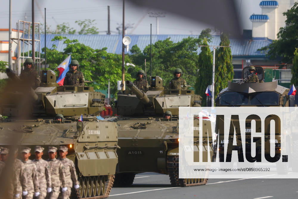 Philippines holds military parade to mark 128th Independence Day MANILA, PHILIPPINES - JUNE 12: Military personnel manoeuvre Sabrah light tanks and ATMOS 2000 self-propelled howitzers, during a military parade marking the 128th anniversary of Independence Day, in Manila, Philippines, on June 12, 2026. The military parade, which is consisted of the Air Force, Army and Navy and other forces, features different weapons and military assets, including the Israel-made The SPYDER Surface-to-air Missile Systems and Sabrah light tanks. It comes at a time of heightened tensions between Beijing and Manila in the South China Sea. Daniel Ceng Anadolu Manila Philippines. Editorial use only. Please get in touch for any other usage.