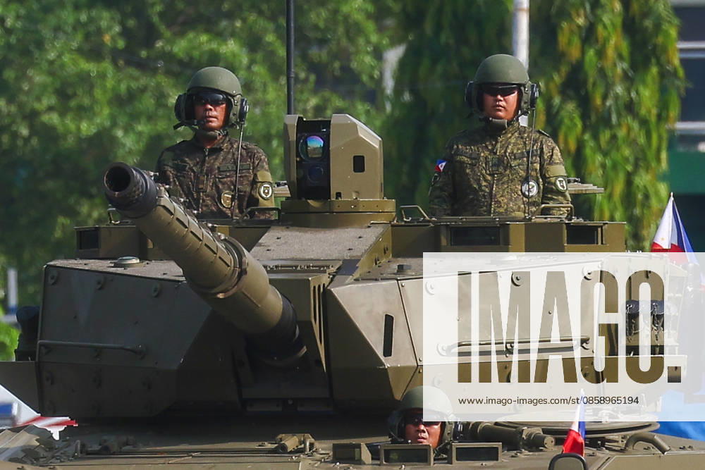 Philippines holds military parade to mark 128th Independence Day MANILA, PHILIPPINES - JUNE 12: Military personnel manoeuvre Sabrah light tanks during a military parade marking the 128th anniversary of Independence Day, in Manila, Philippines, on June 12, 2026. The military parade, which is consisted of the Air Force, Army and Navy and other forces, features different weapons and military assets, including the Israel-made The SPYDER Surface-to-air Missile Systems and Sabrah light tanks. It comes at a time of heightened tensions between Beijing and Manila in the South China Sea. Daniel Ceng Anadolu Manila Philippines. Editorial use only. Please get in touch for any other usage.