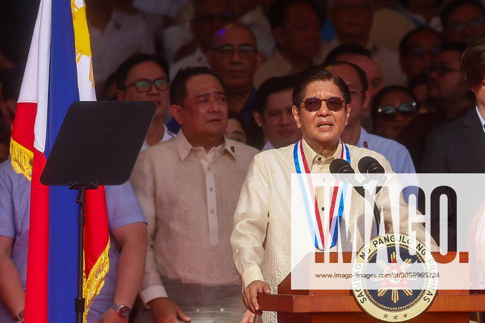 Philippines holds military parade to mark 128th Independence Day MANILA, PHILIPPINES - JUNE 12: Philippine President Ferdinand Bongbong Romualdez Marcos delivers a speech, ahead of a military parade marking the 128th anniversary of Independence Day, in Manila, Philippines, on June 12, 2026. The military parade, which is consisted of the Air Force, Army and Navy and other forces, features different weapons and military assets, including the Israel-made The SPYDER Surface-to-air Missile Systems and Sabrah light tanks. It comes at a time of heightened tensions between Beijing and Manila in the South China Sea. Daniel Ceng Anadolu Manila Philippines. Editorial use only. Please get in touch for any other usage.