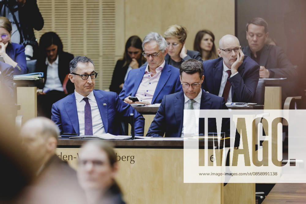 L R Cem Oezdemir, Minister President of Baden Wuerttemberg, and Manuel Hagel, Minister of the Interior of Baden Wuerttemberg, pictured during the meeting of the Bundesrat in Berlin, 12 06 2026 Berlin Germany