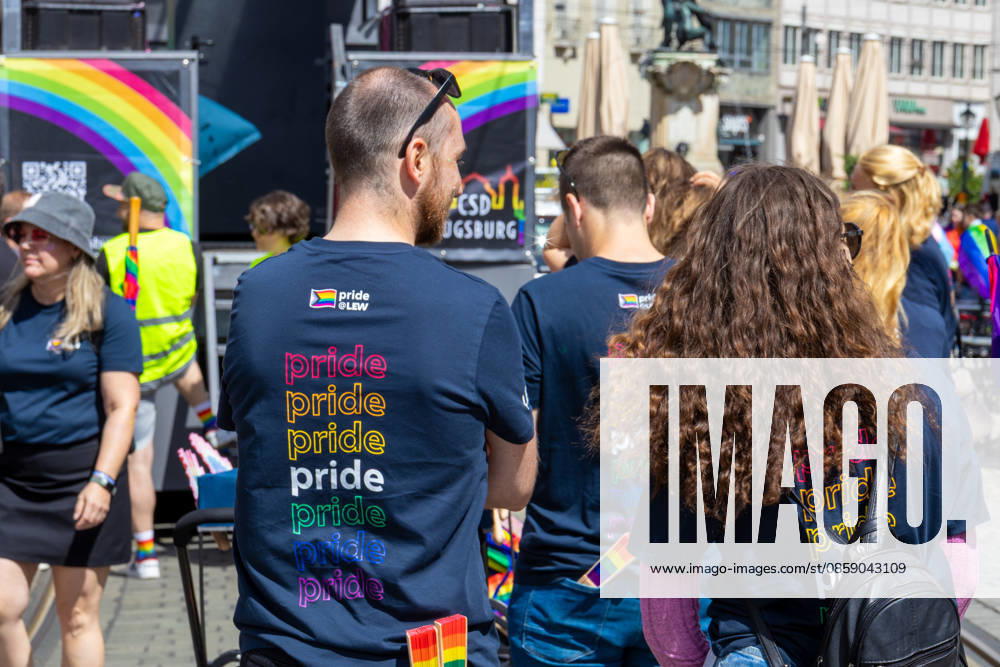 Augsburg, Bavaria, Germany June 13, 2026: Christopher Street Day (CSD) in Augsburg. The parade through the city center promotes the rights of LGBTQ+ people as well as social diversity and tolerance