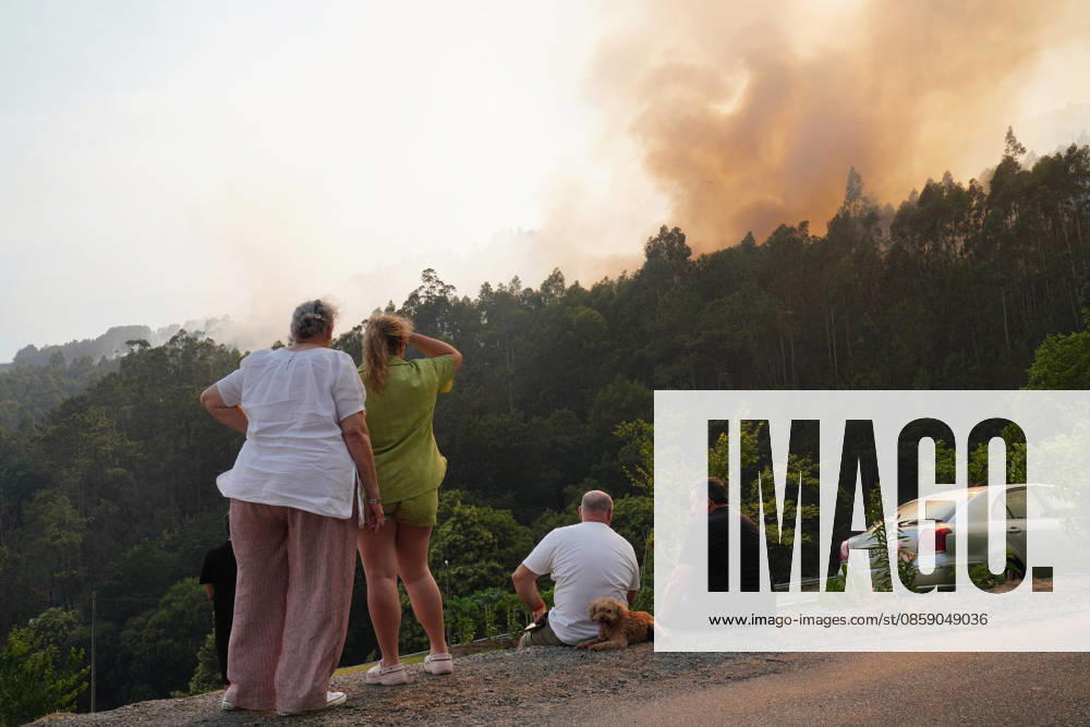 The fire in Padrón A Coruna has already devastated about 200 hectares Several people watch a fire, on June 13, 2026, in Padrón, A Coruna, Galicia Spain To try to extinguish the flames of the fire that started during a day of high temperatures in Galicia, an important device has been mobilized, which includes numerous aerial means both autonomous and central government 13 JUNE 2026 FIRE FIRE LEVEL 2 EXTINCTION SMOKE FLAMES HELICOPTER HELICOPTER FOREST FIREFIGHTERS Á in Padron, A Coruna Galicia in Padron, A Coruna Galicia Galicia Spain