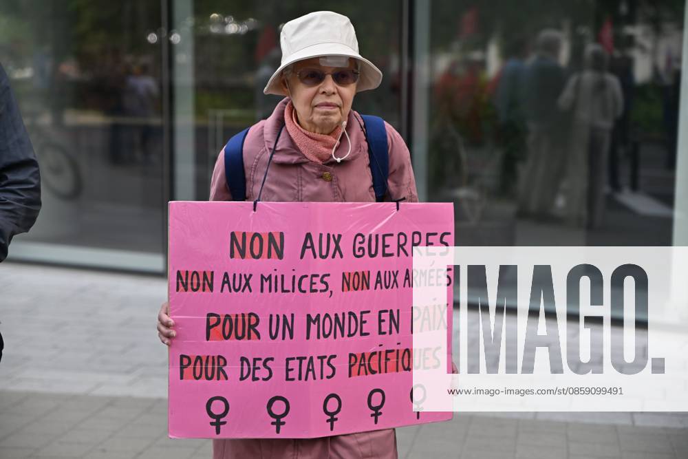 People take the streets for an European demonstration against militarisation under the slogan For social justice and against war , organised by Stop Militarisation platform in Brussels, Sunday 14 June 2026. EMILExWINDAL 177624070