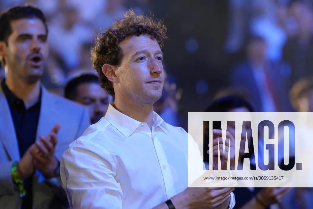 #2 Meta s CEO, Mark Zuckerberg, attends the mixed martial arts fight at the White House in Washington, D.C, 14 June 2026. Trump built a temporary arena on the White House lawn to celebrate his birthday with a UFC fight night, making the event unprecedented both in the history of the sport and at the presidential residence. UFC en la Casa Blanca: Trump celebra su cumpleanos con una velada inédita !ACHTUNG: NUR REDAKTIONELLE NUTZUNG!