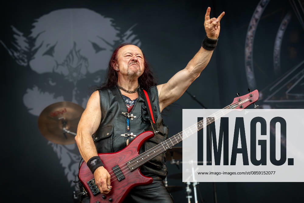 Venom live at Sweden Rock Festival 2026 Solvesborg, Sweden. 05th, June 2026. The British heavy metal band Venom performs a live concert during the Sweden Rock Festival 2026 in Solvesborg. Here bass player Conrad Lant, also known as Cronos, is seen live on stage. Blekinge, Blekinge, Sölvesborg, Sweden Rock Festival