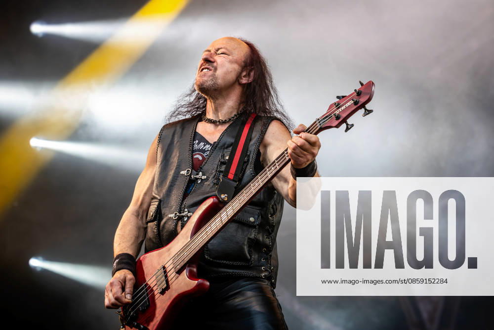 Venom live at Sweden Rock Festival 2026 Solvesborg, Sweden. 05th, June 2026. The British heavy metal band Venom performs a live concert during the Sweden Rock Festival 2026 in Solvesborg. Here bass player Conrad Lant, also known as Cronos, is seen live on stage. Blekinge, Blekinge, Sölvesborg, Sweden Rock Festival