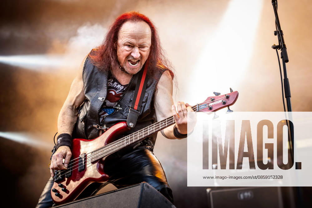 Venom live at Sweden Rock Festival 2026 Solvesborg, Sweden. 05th, June 2026. The British heavy metal band Venom performs a live concert during the Sweden Rock Festival 2026 in Solvesborg. Here bass player Conrad Lant, also known as Cronos, is seen live on stage. Blekinge, Blekinge, Sölvesborg, Sweden Rock Festival