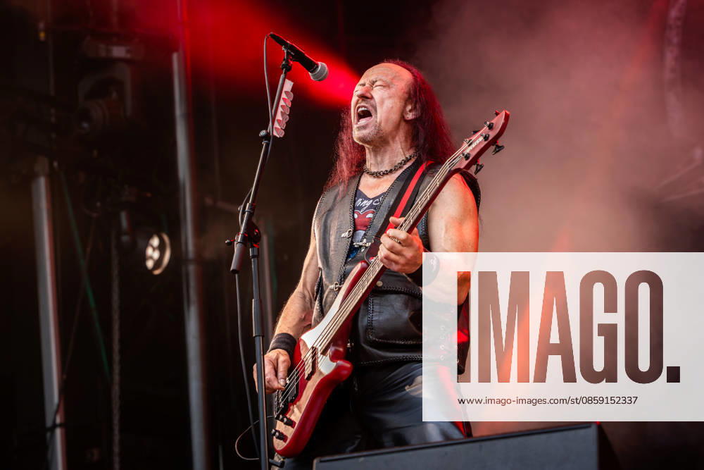 Venom live at Sweden Rock Festival 2026 Solvesborg, Sweden. 05th, June 2026. The British heavy metal band Venom performs a live concert during the Sweden Rock Festival 2026 in Solvesborg. Here bass player Conrad Lant, also known as Cronos, is seen live on stage. Blekinge, Blekinge, Sölvesborg, Sweden Rock Festival